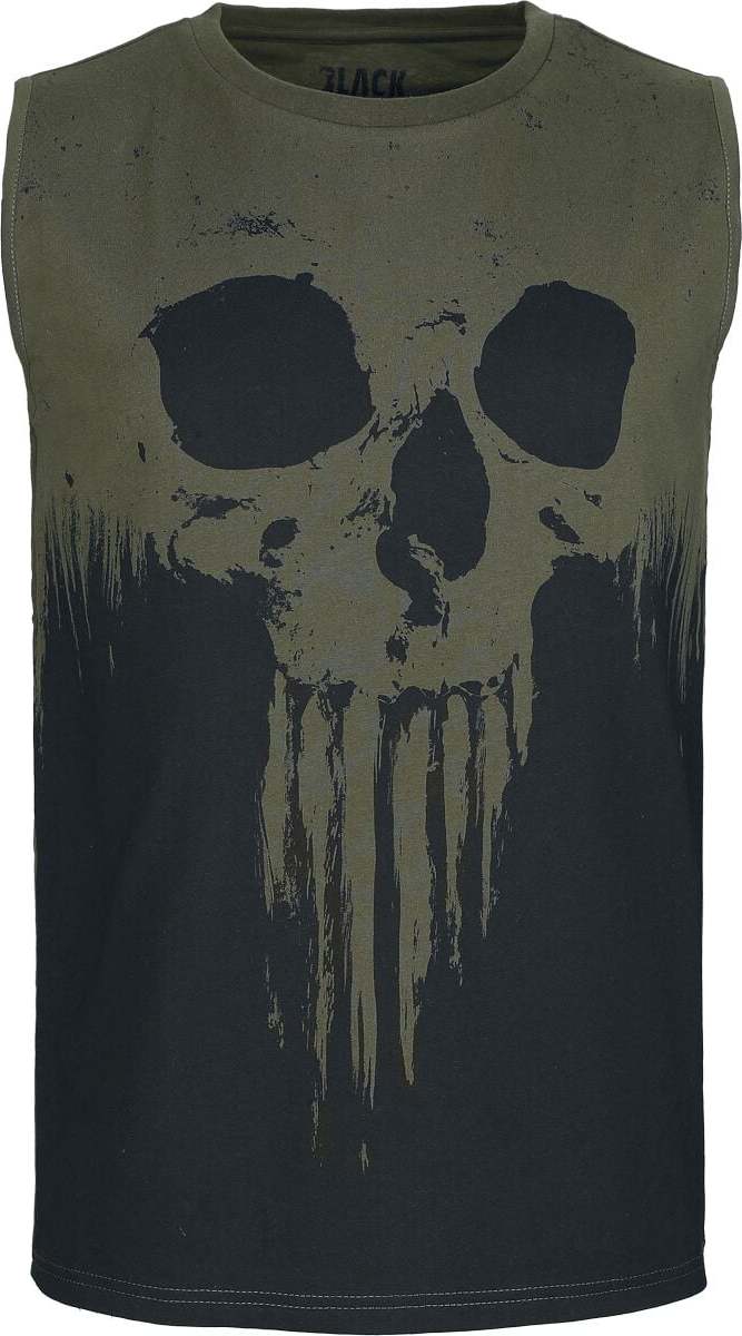 Black Premium by EMP Tank-Top with Skull-Print Tank top černá
