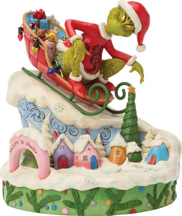 The Grinch Figurka Grinch na saních od Jima Shore Sberatelská postava vícebarevný