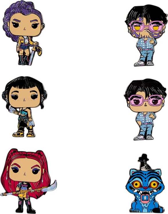 KPop Demon Hunters Odznak Loungefly - Mystery Blind Box Odznak vícebarevný