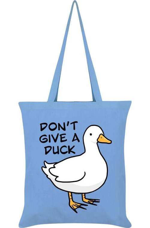 Tierisch Don't Give A Duck Tote Bag Plátená taška světle modrá