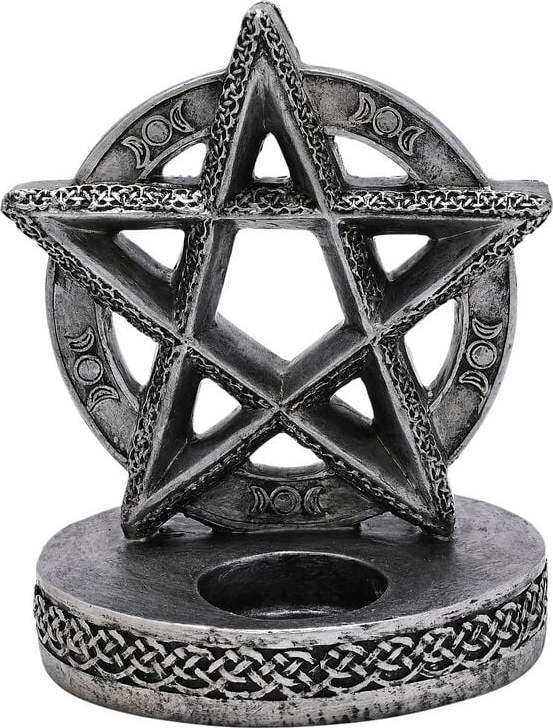 Mystic Legends Juliana Pentacle - Candle Holder Svícen šedá