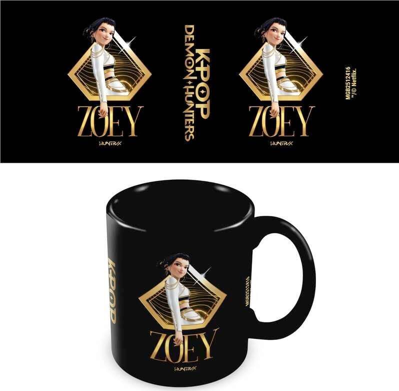 KPop Demon Hunters Golden Zoey - Black Pod Mug Hrnek standard