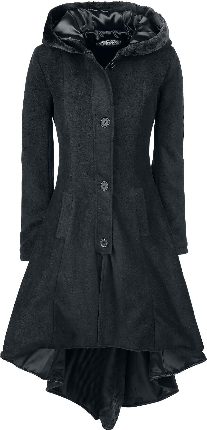 Poizen Industries Memorial Coat Dámský kabát černá