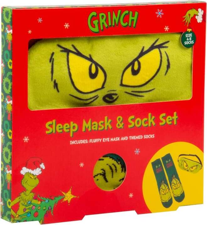 The Grinch Maska na spaní a ponožky The Grinch Ponožky standard
