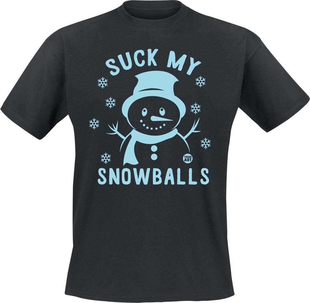 Todd Goldman Suck My Snowballs Tričko černá