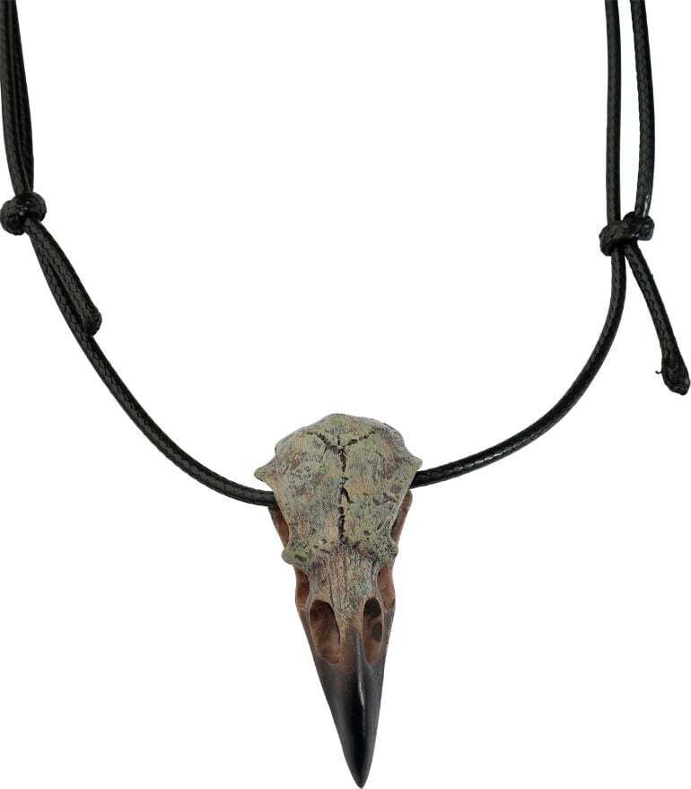 Black Premium by EMP Raven Skull Necklace Náhrdelník vícebarevný