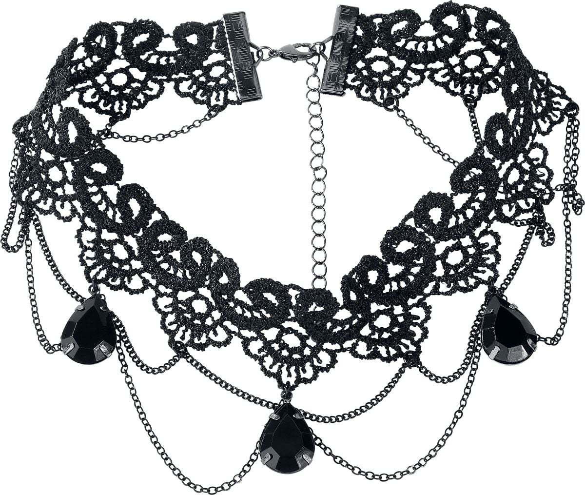 Gothicana by EMP Lace Choker Náhrdelník černá
