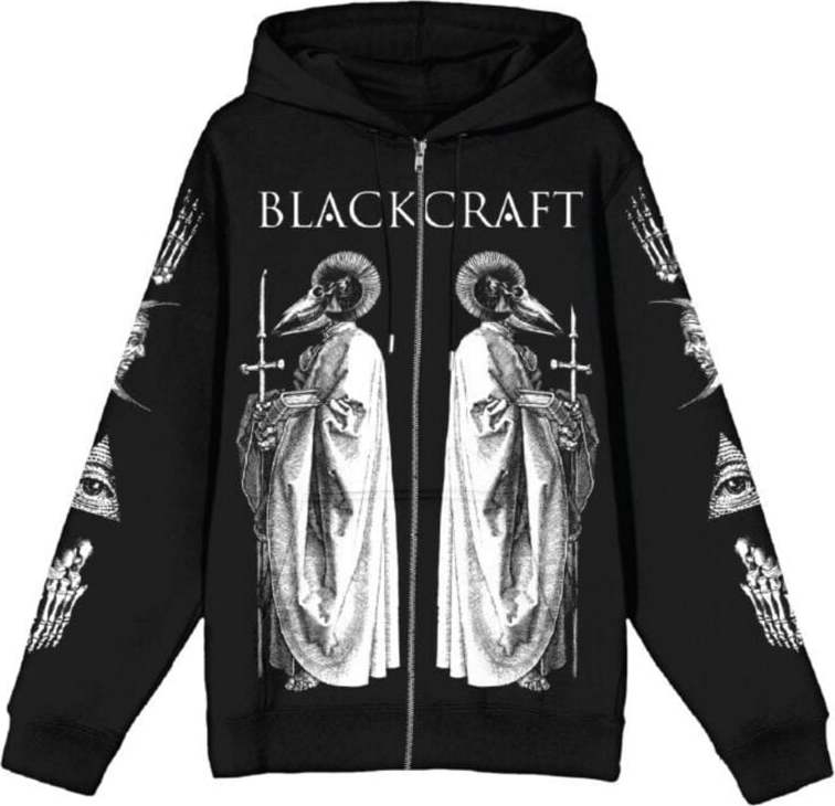 Blackcraft Cult Bunda s kapucí Ram Priest Mikina s kapucí na zip černá