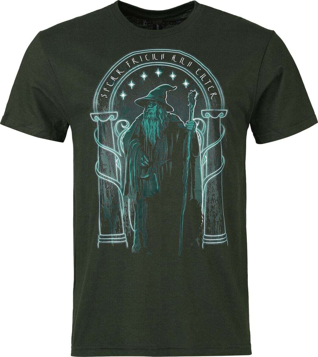 Pán prstenů Gandalf Speak Friend And Enter Tričko zelená