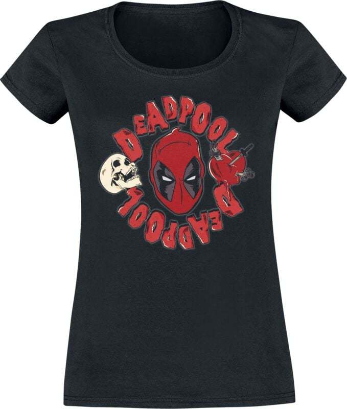 Deadpool Love And Dead Dámské tričko černá