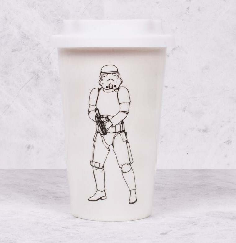Original Stormtrooper Keramický hrnek se silikónovým víčkem Hrnek bílá