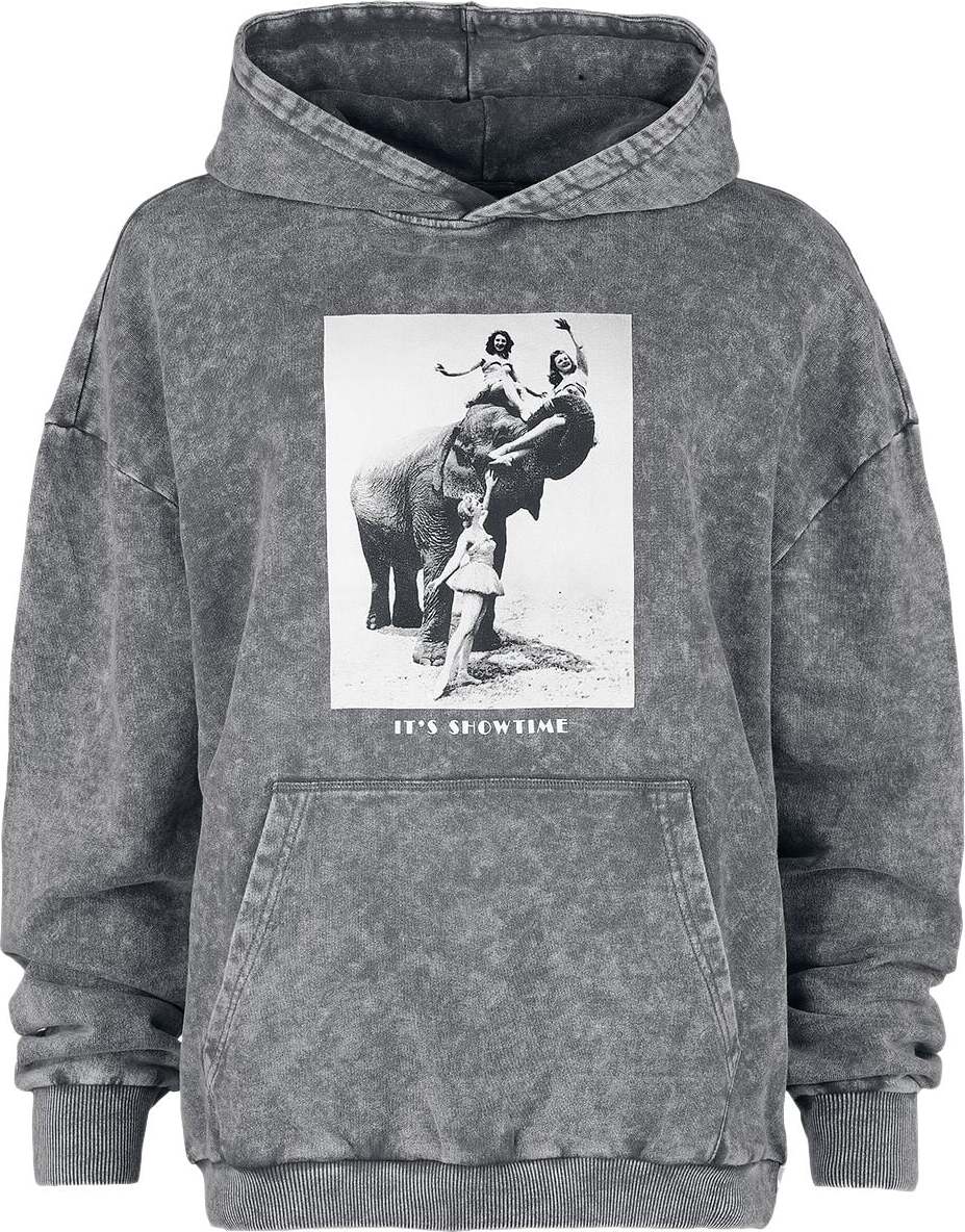EMP Special Collection Unisex mikina EMP Special Collection X Urban Classics s opraným efektem Mikina s kapucí šedá