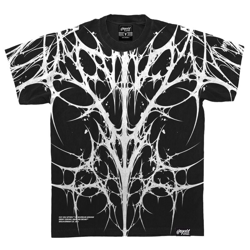 Stay Cold Apparel Ripcage (Black) - Heavy Oversized T-Shirt (250GSM) Tričko černá