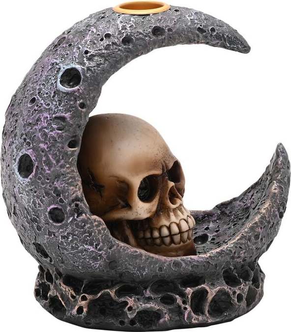 Mystic Legends Skull And Moon - Backflow Incense Burner kadidlo šedá