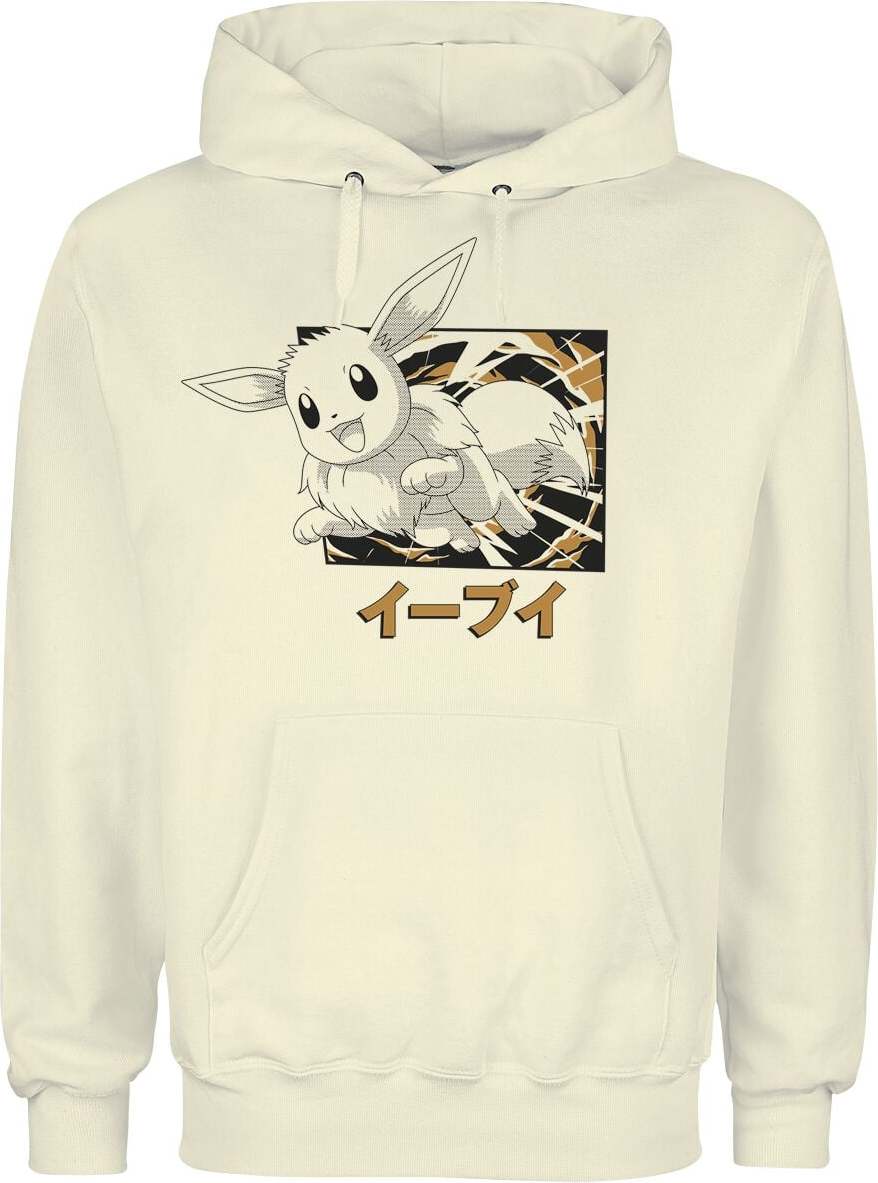 Pokémon Evoli Evolutionen Katakana Mikina s kapucí přírodní