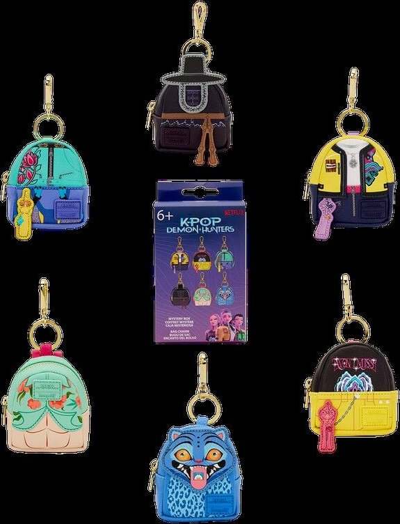 KPop Demon Hunters Přívěsek mini batoh Loungefly - Mystery Blind Box Přívěsek na tašku vícebarevný