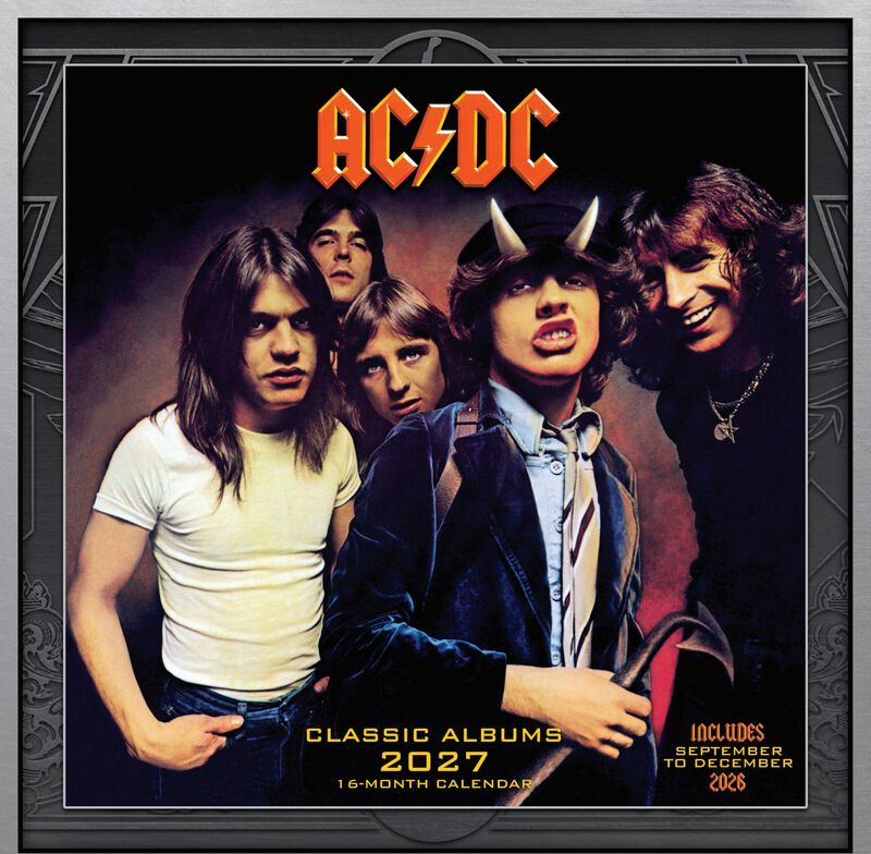AC/DC Wandkalender 2027 Nástenný kalendář vícebarevný