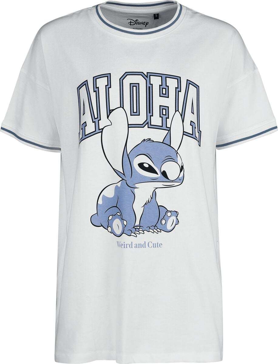 Lilo & Stitch Aloha Weird And Cute - Oversize Dámské tričko bílá