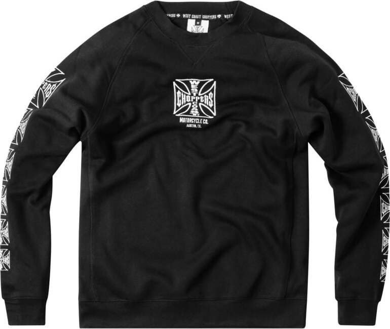 West Coast Choppers WCC DOMINATOR OVERSIZED SWEATER - BLACK Mikina černá