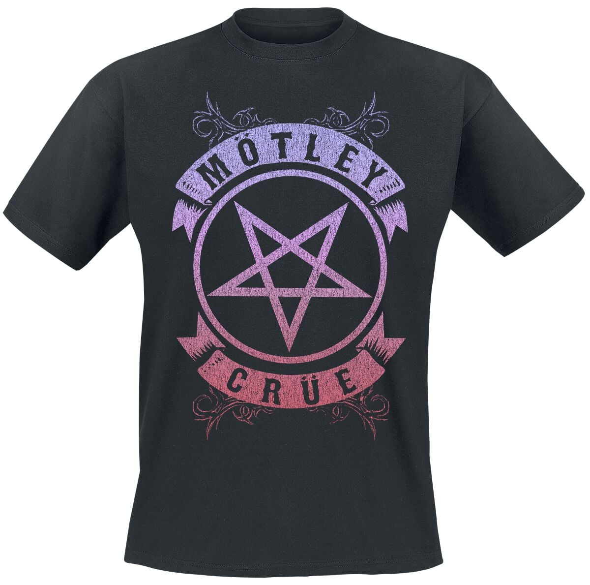 Mötley Crüe Pentagram Pastel Tričko černá
