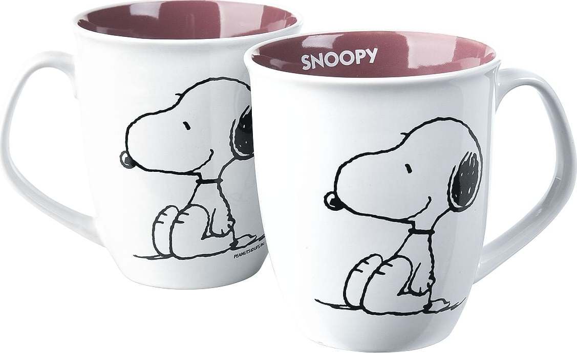 Peanuts Snoopy keramický hrnek bílá