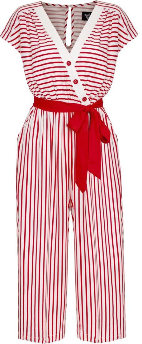 Hell Bunny Ahoy Jumpsuit Souprava cervená/bílá