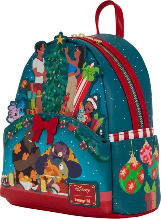 Lilo & Stitch Loungefly - Holiday Celebration Batoh vícebarevný