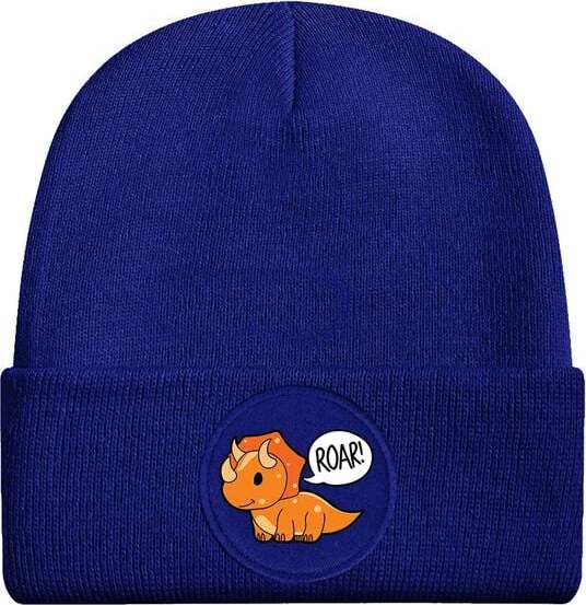 Tierisch Triceratops Roar! Royal Blue Beanie Beanie čepice královská modrá