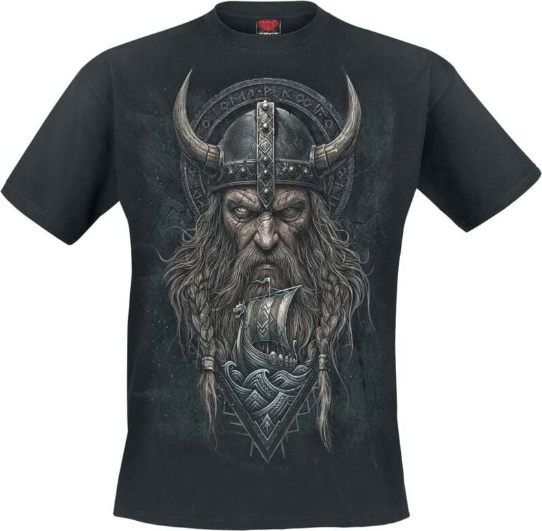 Spiral Viking Norsemen Tričko černá