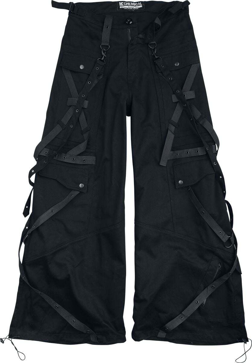 Chemical Black Alaric Pants Mens Black Kalhoty černá