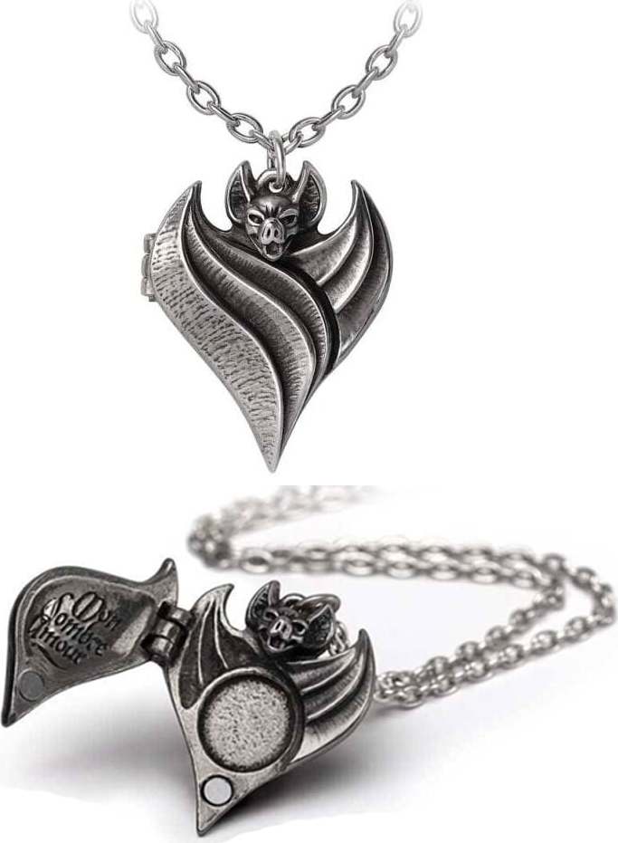 Alchemy Gothic Darken Heart Locket Náhrdelník standard