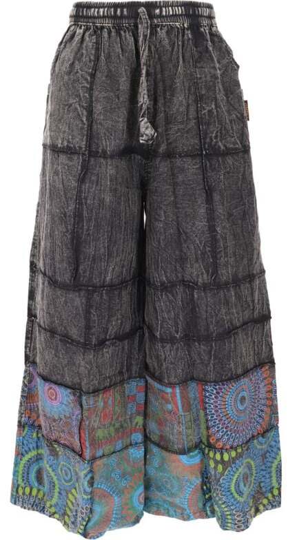 Guru-Shop Palazzohose, Boho Patchworkhose Dámské kalhoty vícebarevný