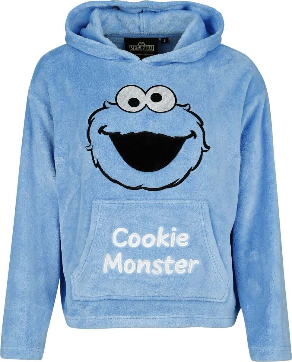Sesame Street Krümmelmonster - Kuschelpullover Dámská mikina s kapucí modrá