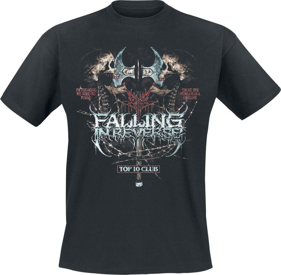 Falling In Reverse Top 10 Tričko černá