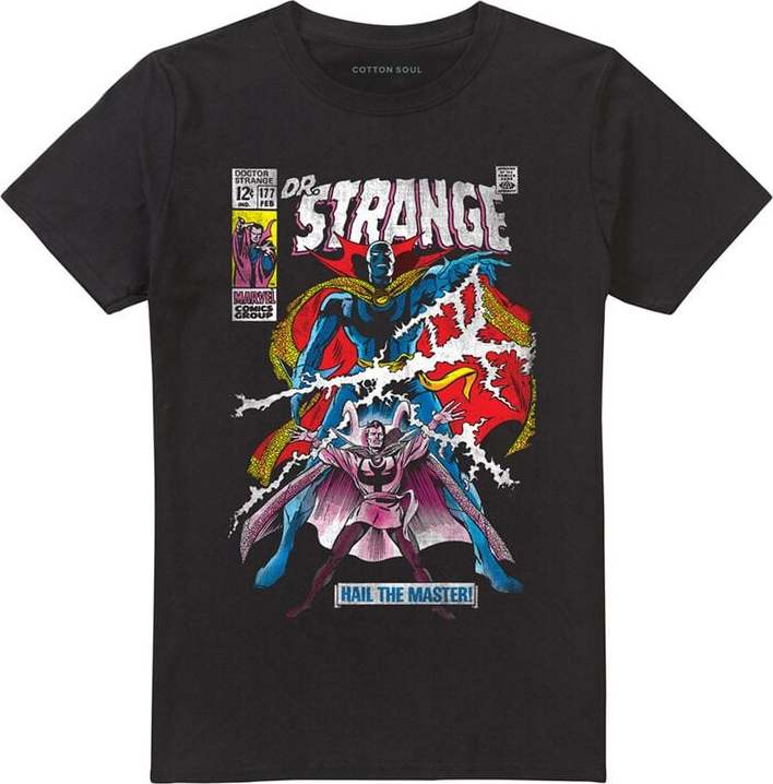 Marvel Doctor Strange - Retro Comic Cover Tričko černá