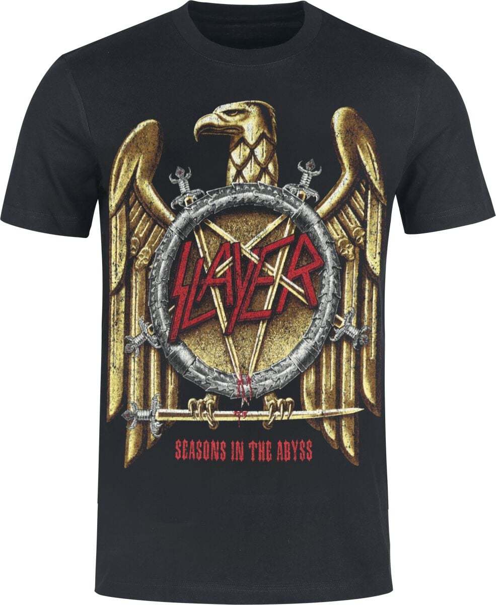 Slayer Seasons Gold Eagle Tričko černá
