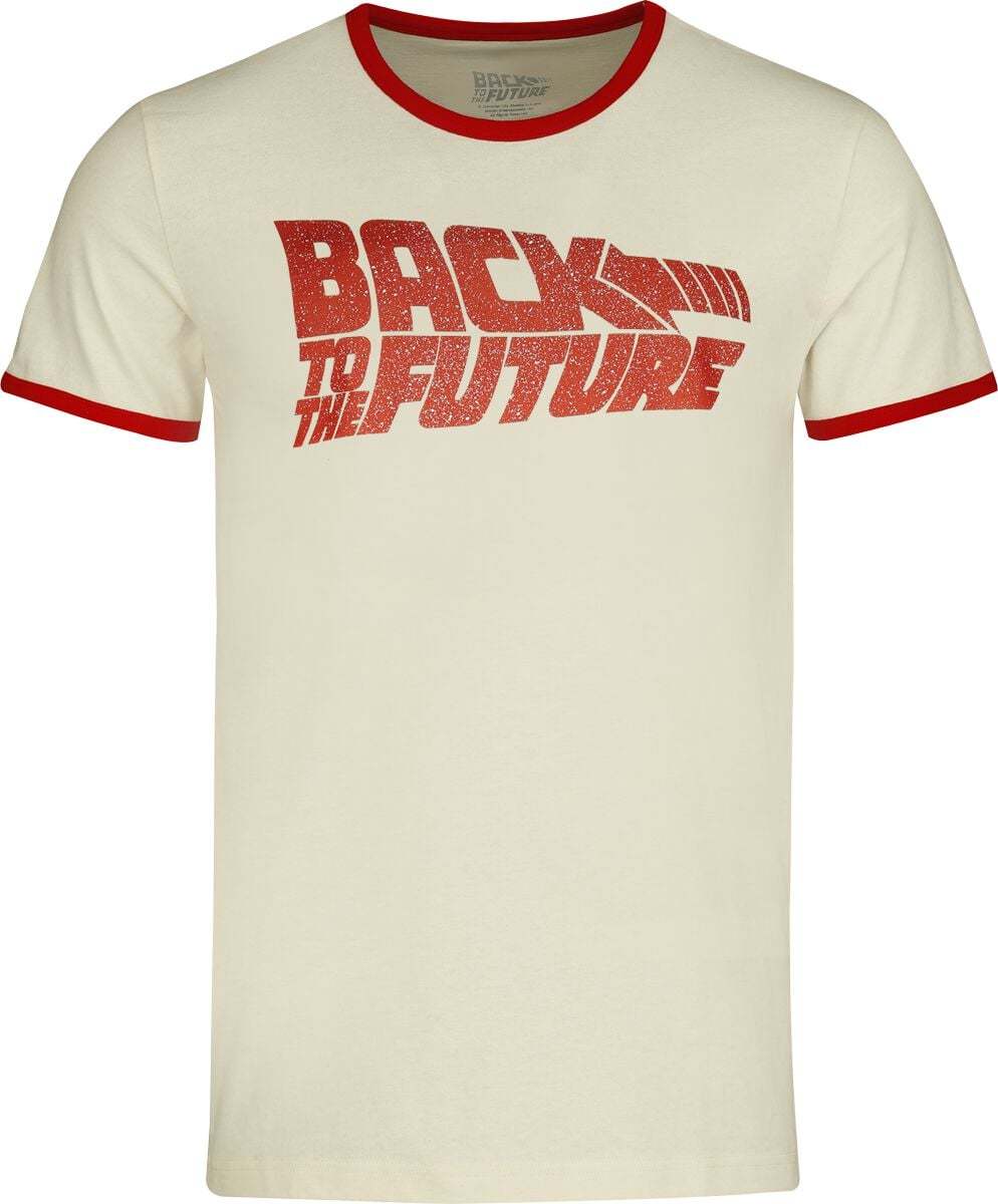 Back To The Future Logo Tričko šedobílá