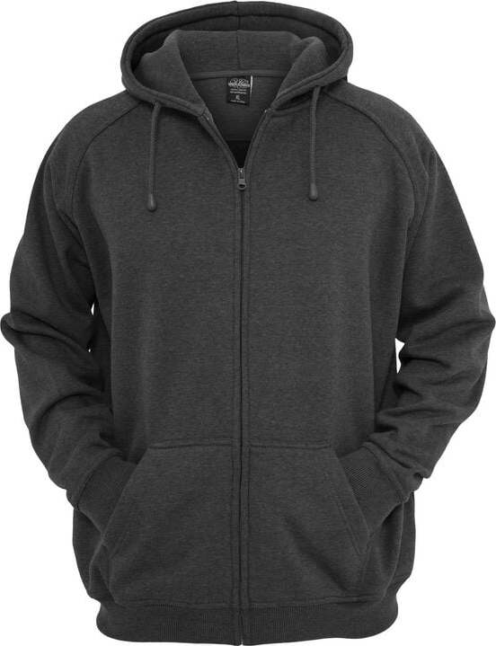 Urban Classics Mikina na zip Blank Mikina s kapucí na zip charcoal
