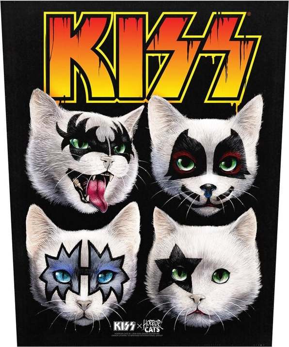 Kiss Horror Cats Feline Four nášivka na záda standard