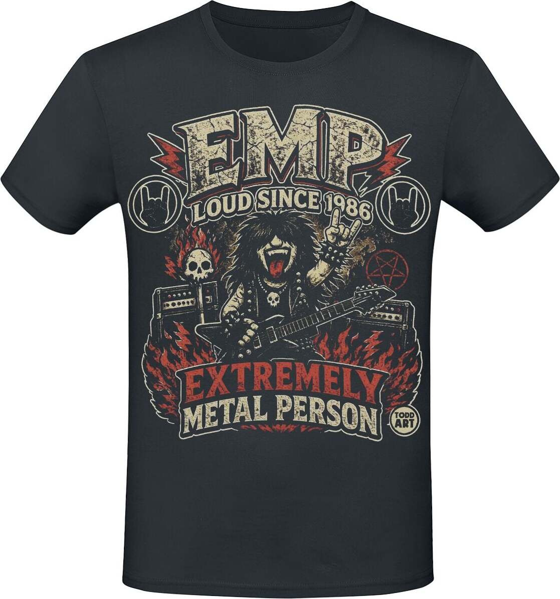 Todd Goldman EMP: Extremely Metal Person Tričko černá