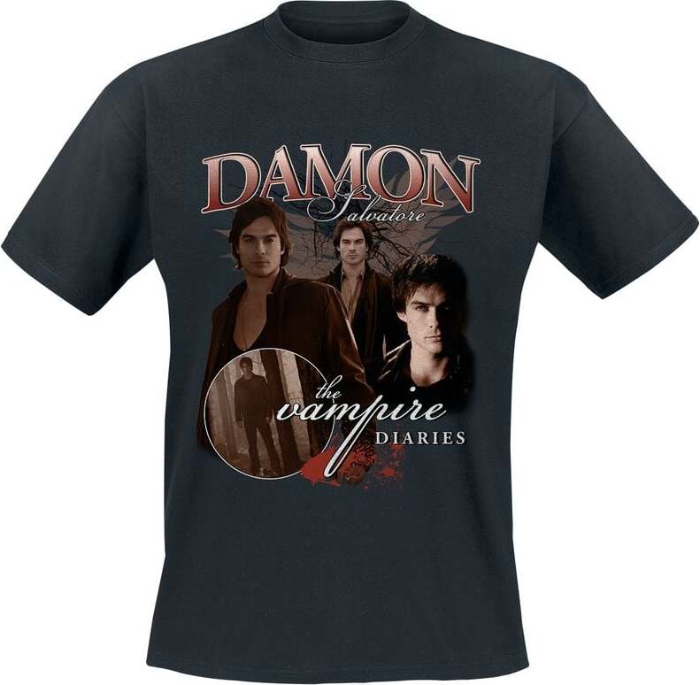 The Vampire Diaries The Vampire Diaries Damon Tričko černá