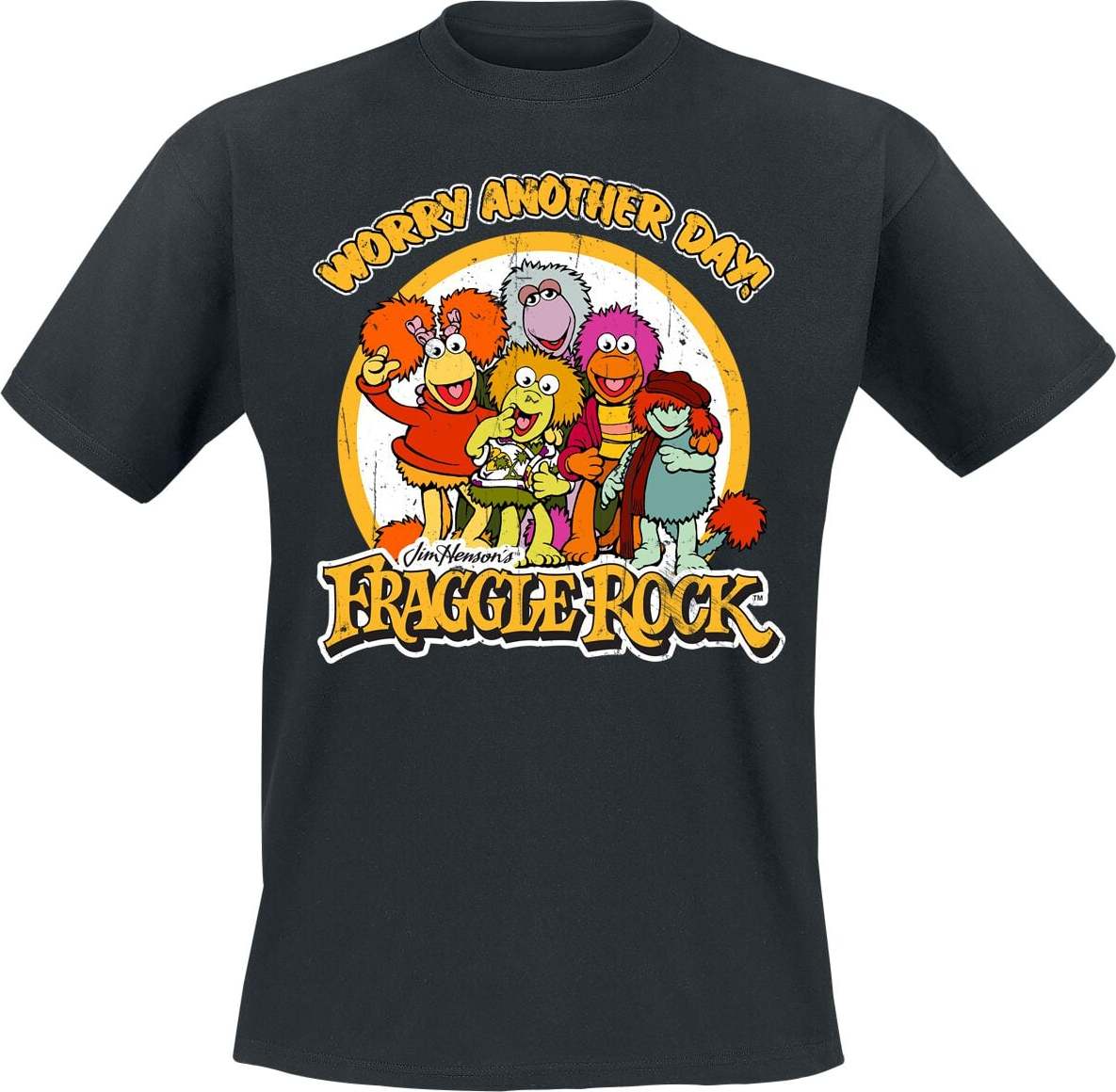 Fraggle Rock Fraggle Rock - Worry Another Day Tričko černá