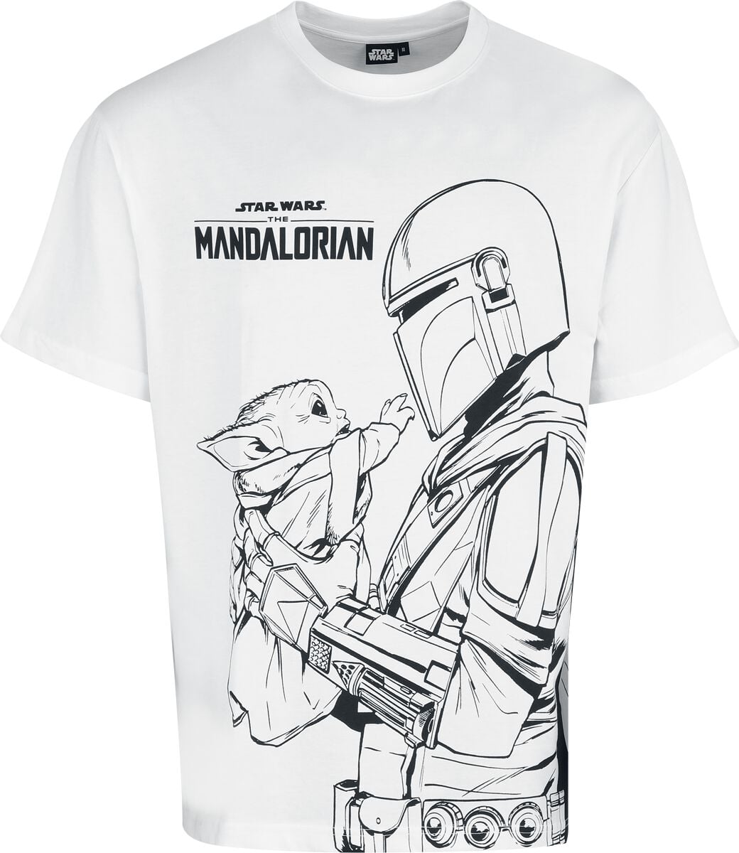 Star Wars The Mandalorian - I Protect You Tričko bílá
