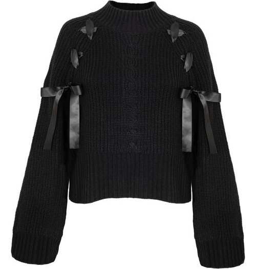 Hell Bunny ESME JUMPER Dámnský svetr černá