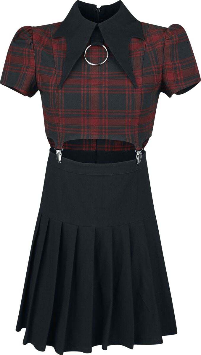 Killstar Exklusive Tartan Collection – Darita Suspender Dress Šaty vícebarevný