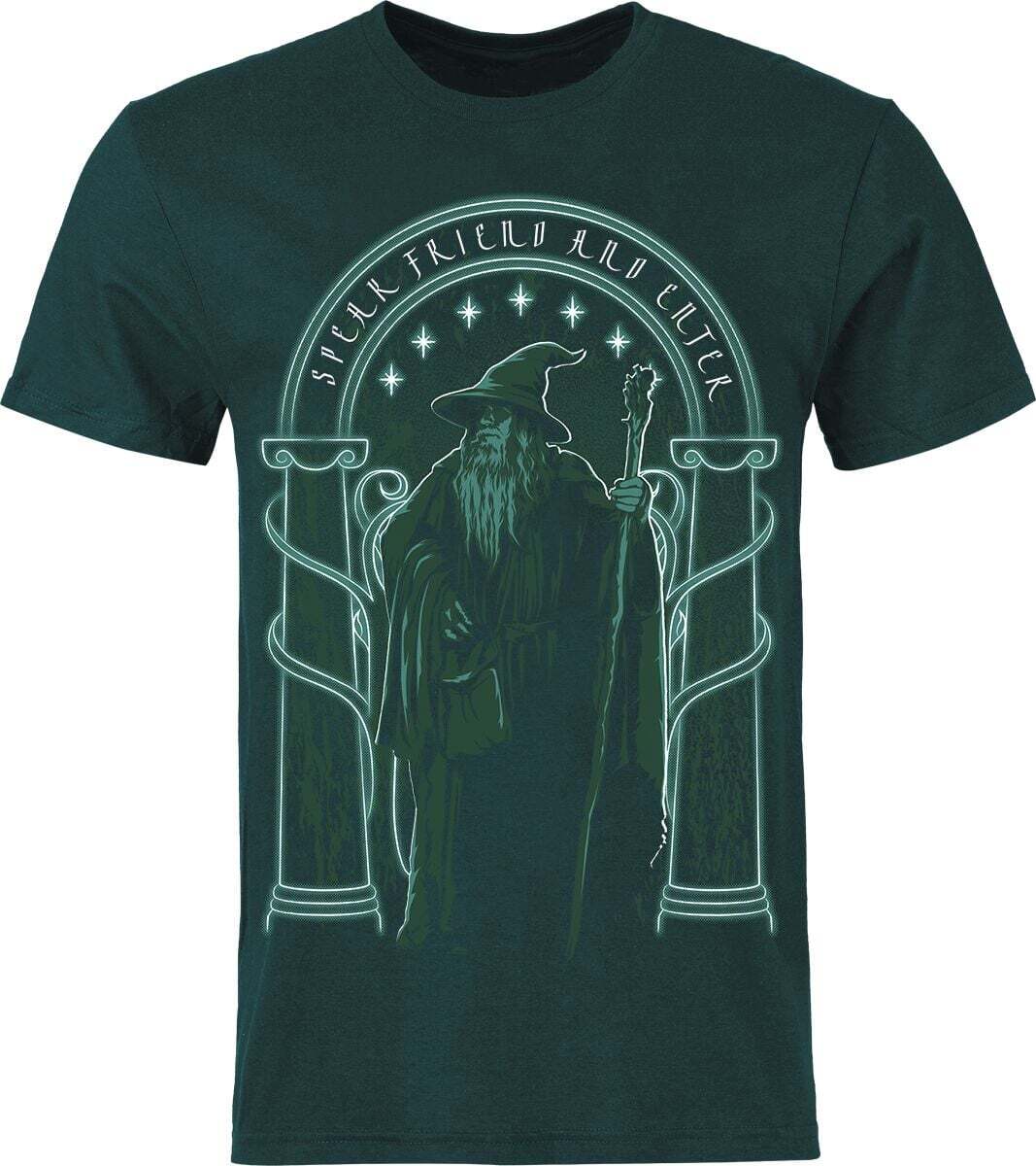 Pán prstenů Gandalf Speak Friend And Enter Tričko zelená