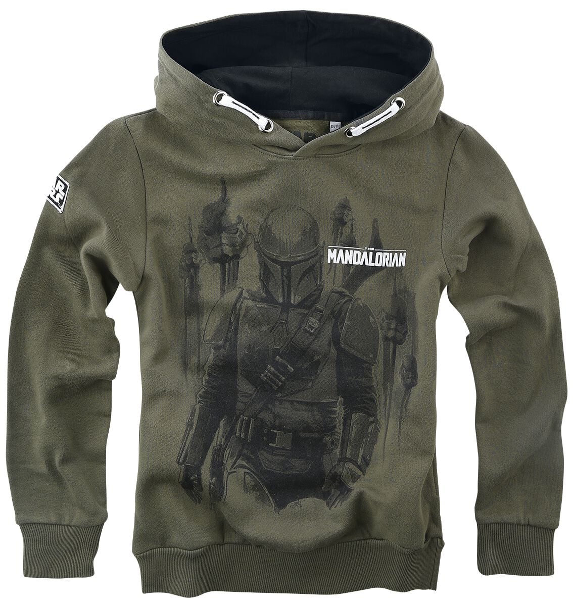 Star Wars Kids - The Mandalorian - Bounty Hunter detská mikina s kapucí khaki