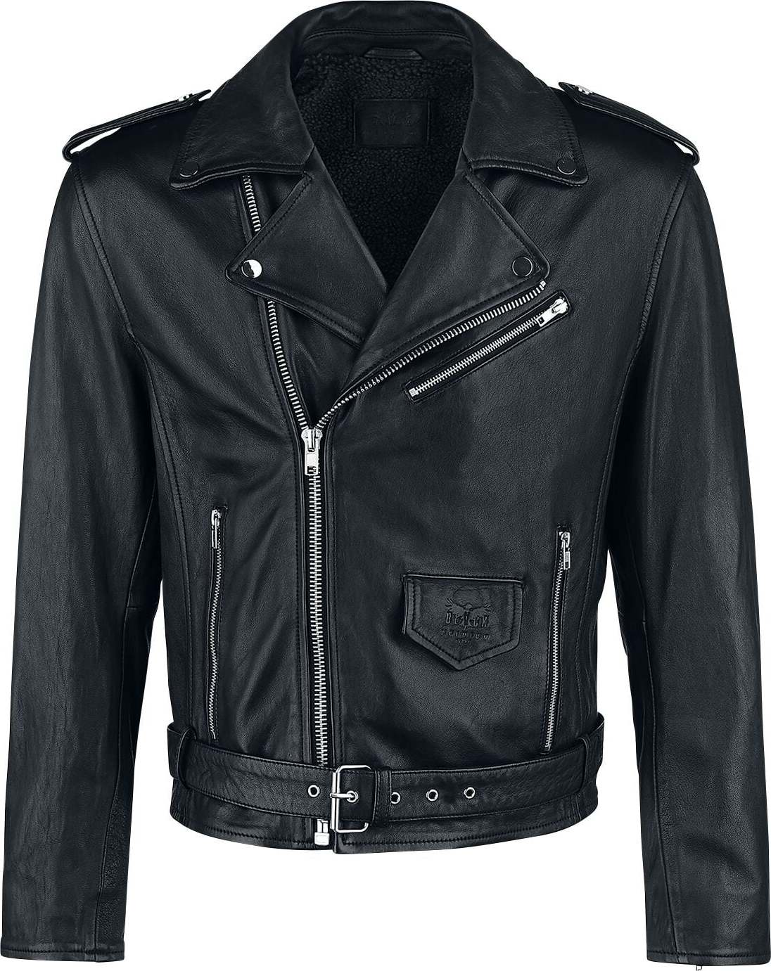 Black Premium by EMP The Road Crew Kožená bunda černá