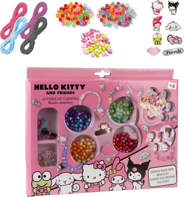 Hello Kitty Sada korálků Hello Kitty and Friends náramek vícebarevný