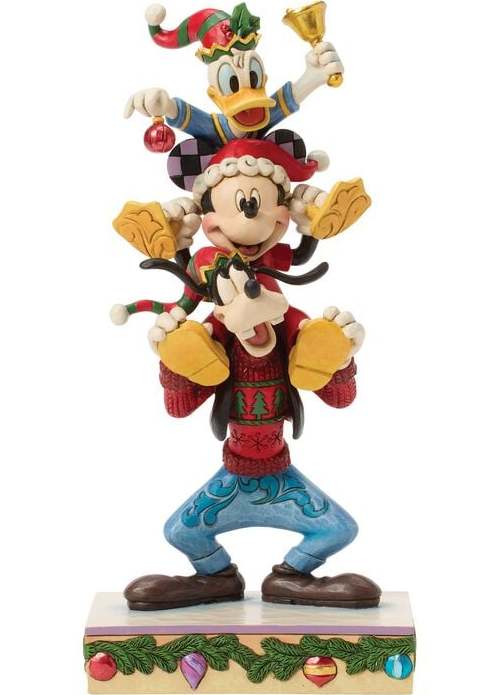 Mickey & Minnie Mouse A Holiday Pile Up (Mickey, Donald and Goofy Stacked) Sberatelská postava vícebarevný